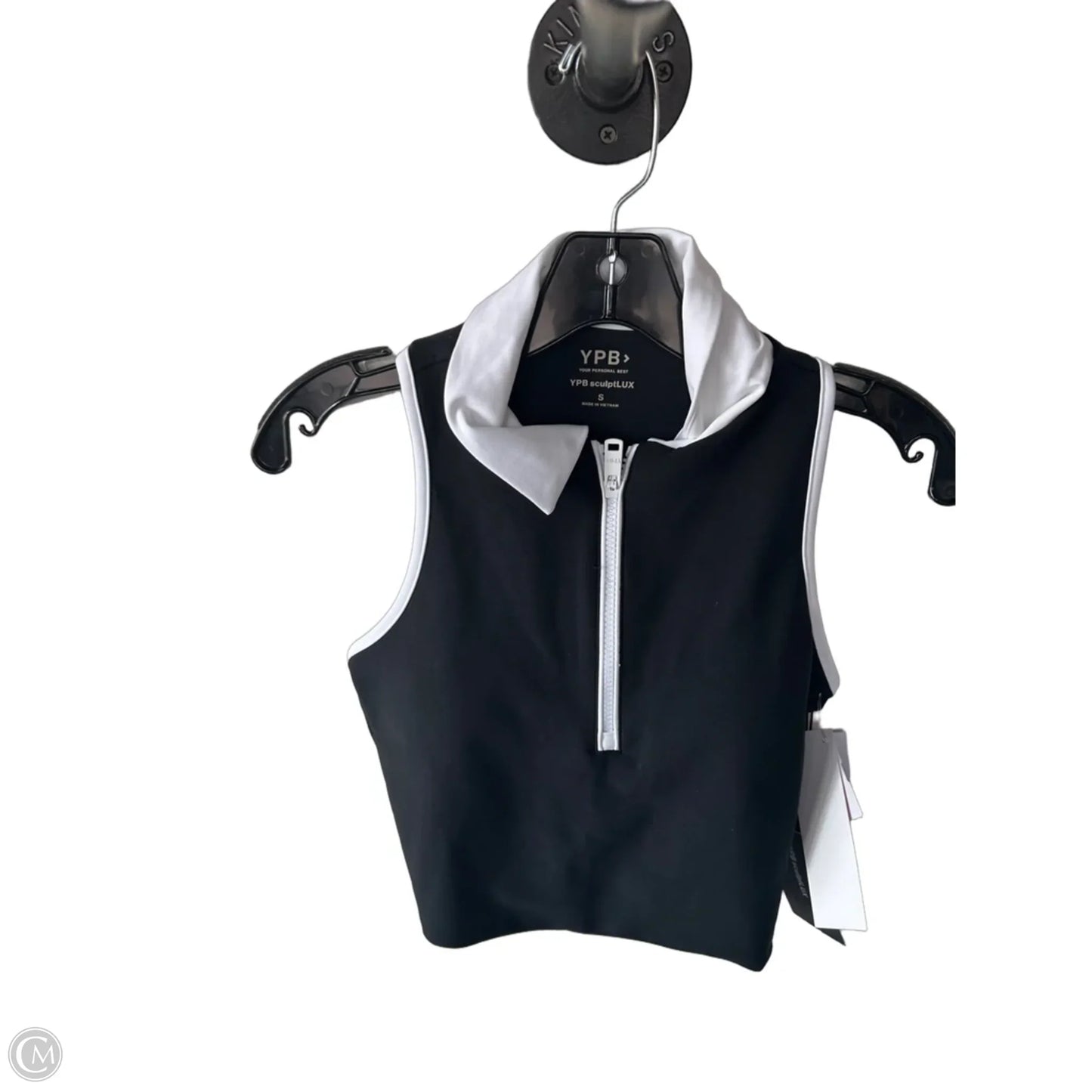 Athletic Bra By Ypb In Black & White, Size: S