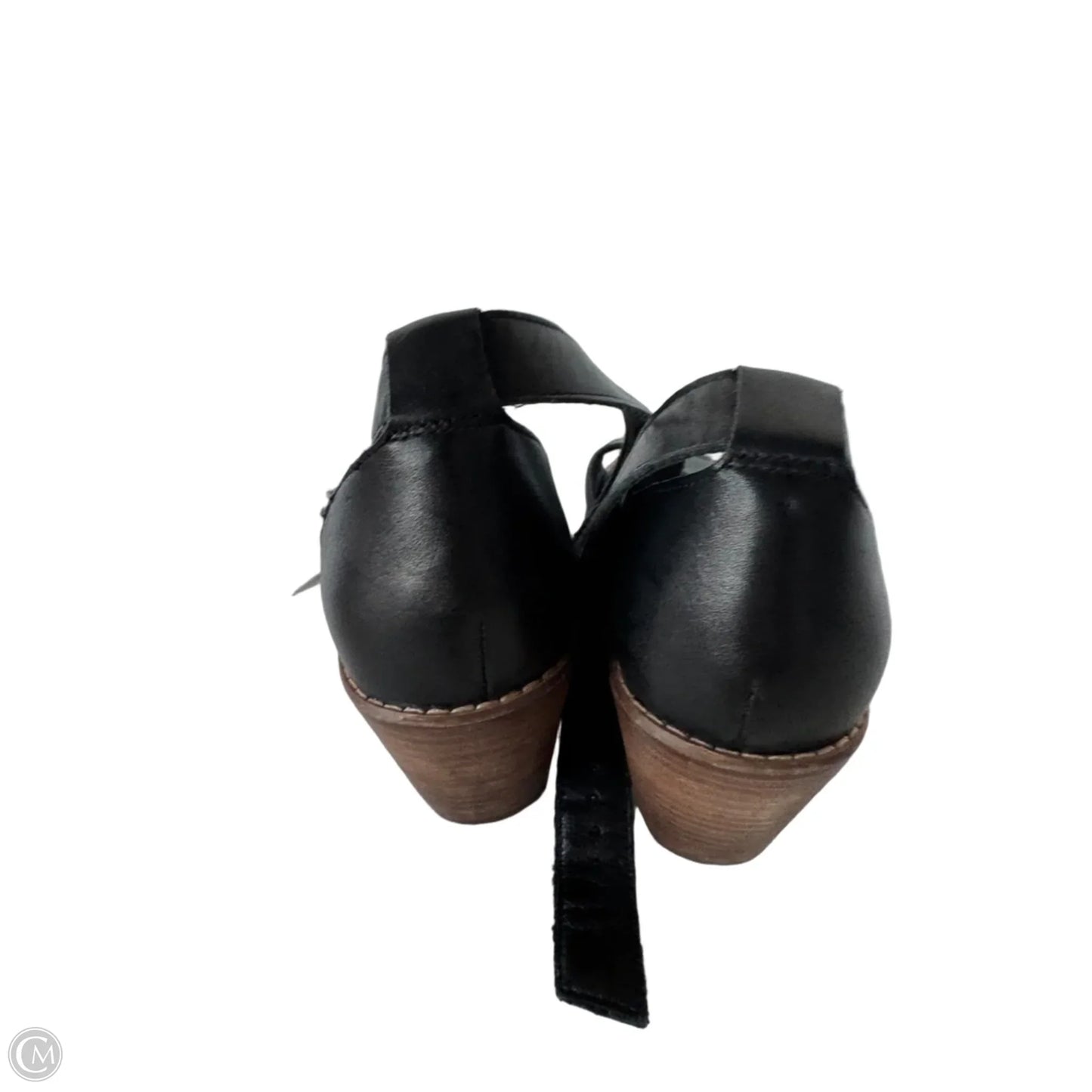 Sandals Heels Wedge By Crown Vintage In Black, Size: 6.5