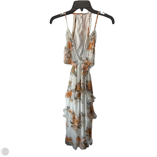 Dress Party Long By Asos In Orange & Yellow, Size: S