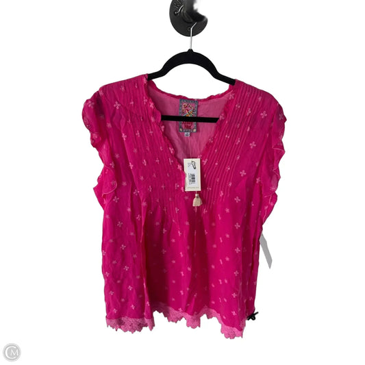 Tunic Designer By Johnny Was In Pink, Size: Xl