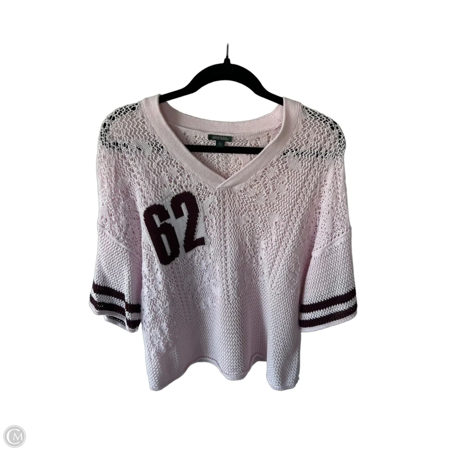 Sweater Short Sleeve By Wild Fable In Pink, Size: Xl