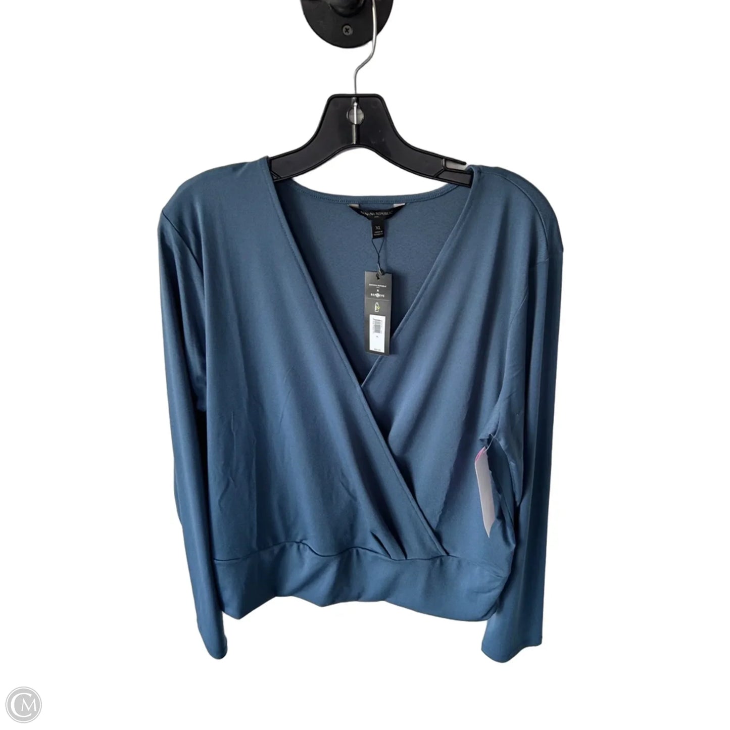 Top Long Sleeve By Banana Republic In Blue, Size: Xl