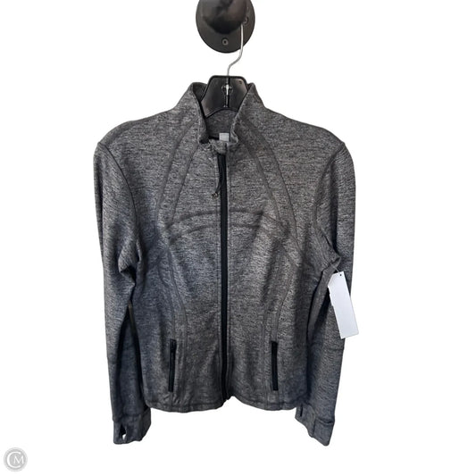 Athletic Jacket By Lululemon In Grey, Size: M