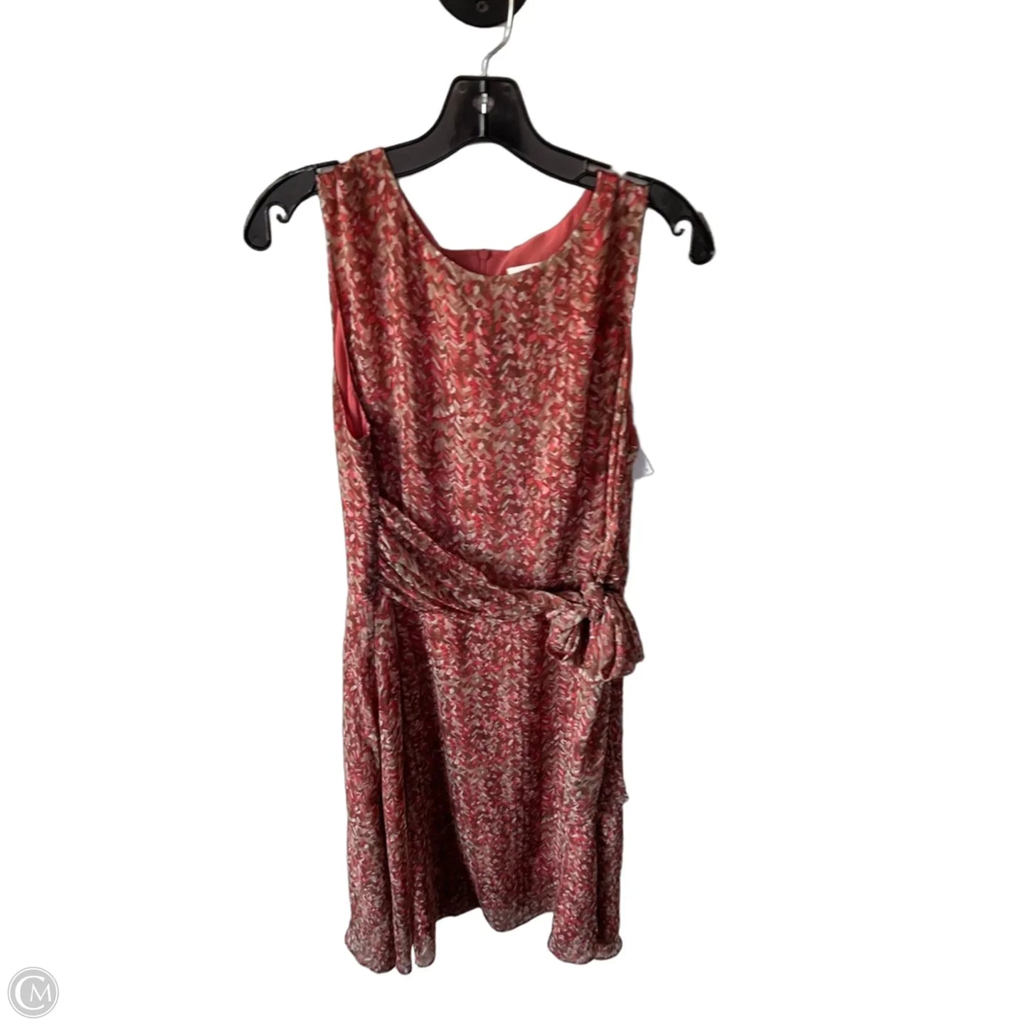 Dress Casual Midi By Atelier In Orange & Tan, Size: L