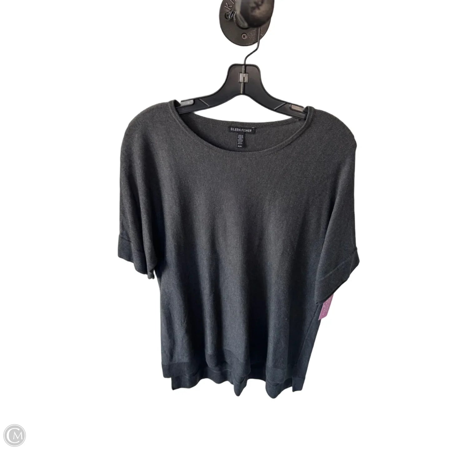 Sweater Short Sleeve By Eileen Fisher In Grey, Size: M