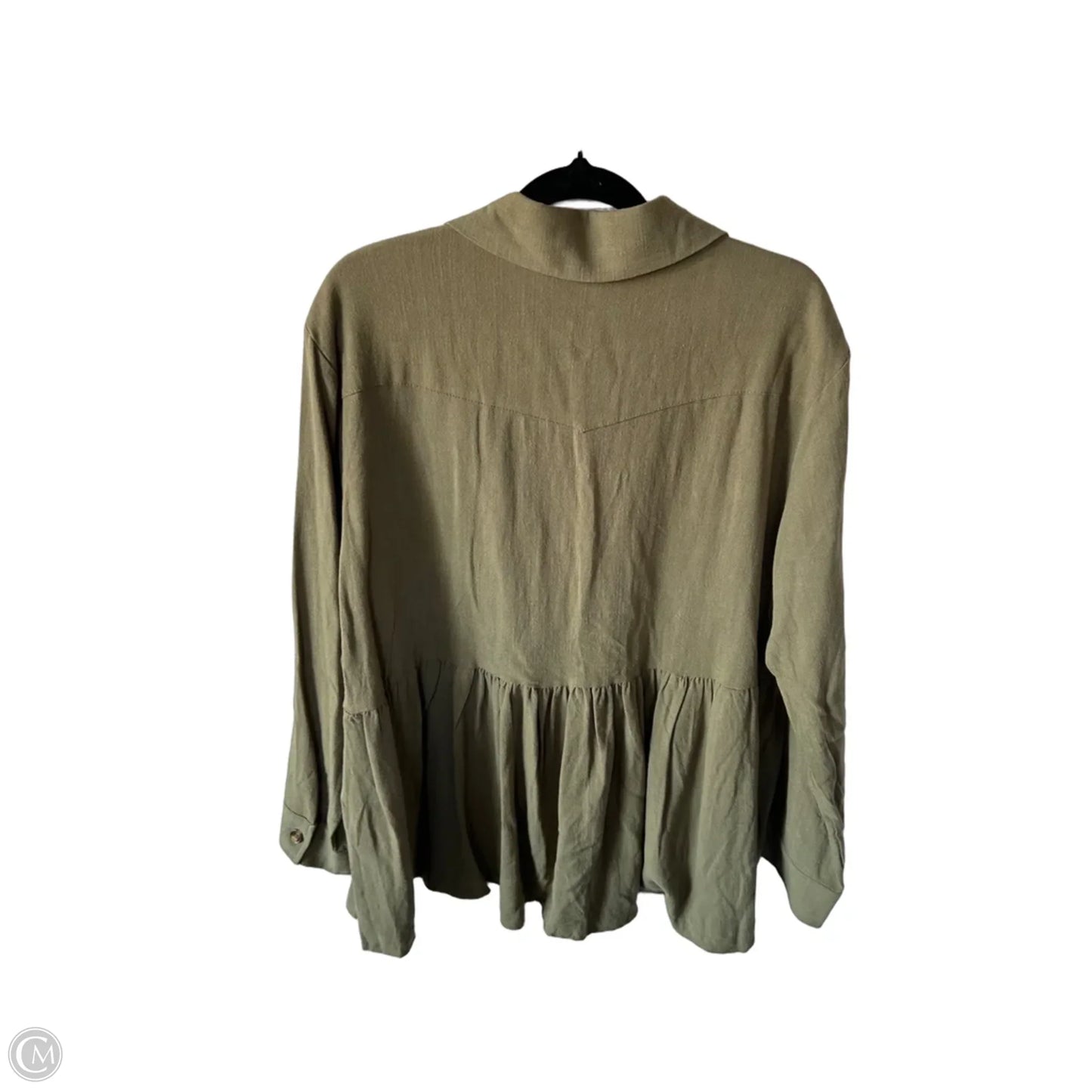 Jacket Shirt By Hayden La In Green, Size: L