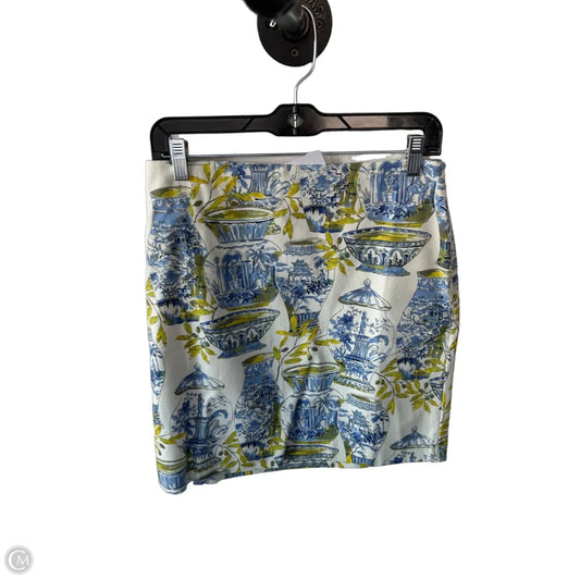 Skirt Mini & Short By Talbots In Blue & Cream, Size: 6