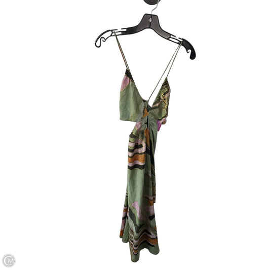Dress Casual Maxi By Banana Republic In Green & Orange, Size: Xxsp