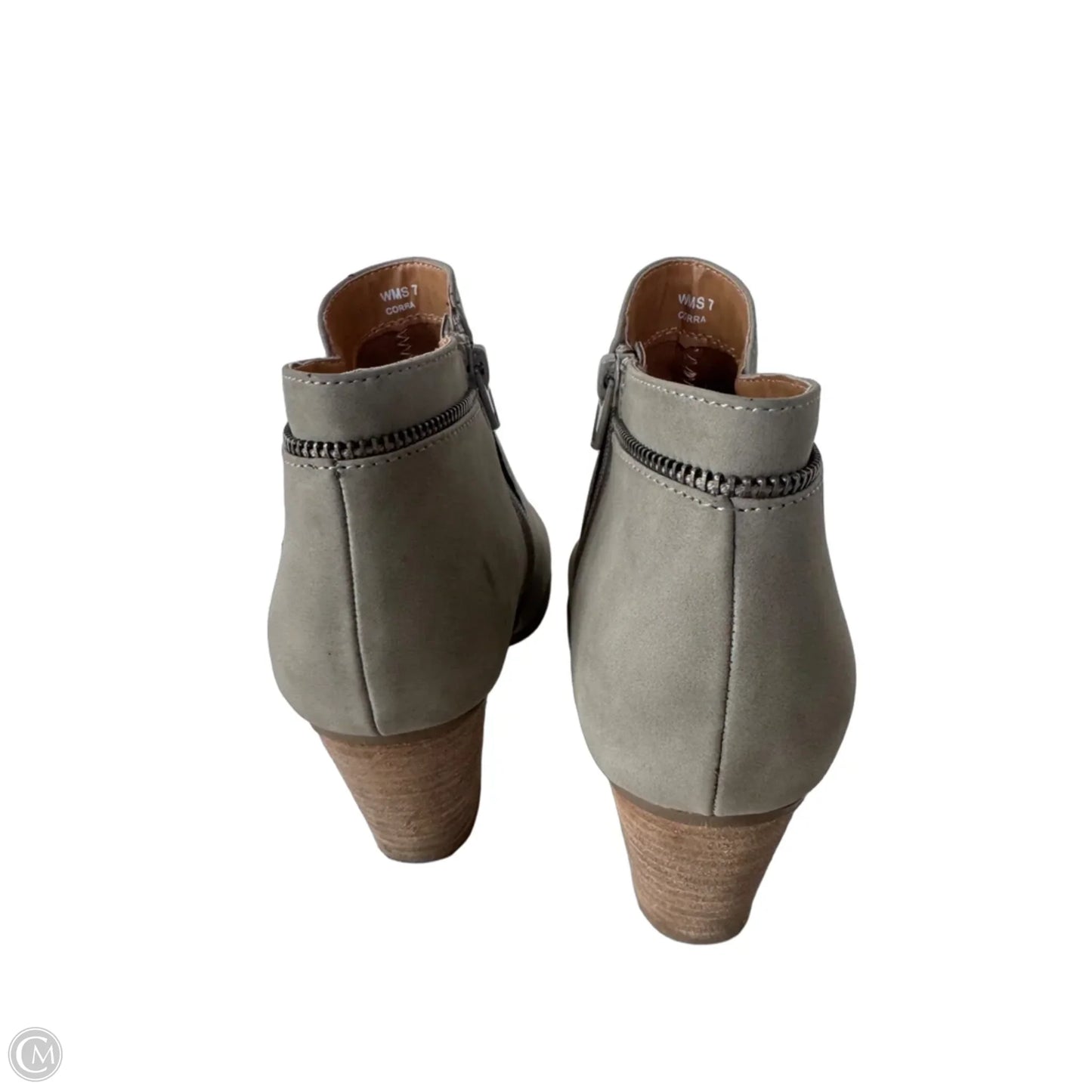 Boots Ankle Heels By Report In Grey, Size: 7