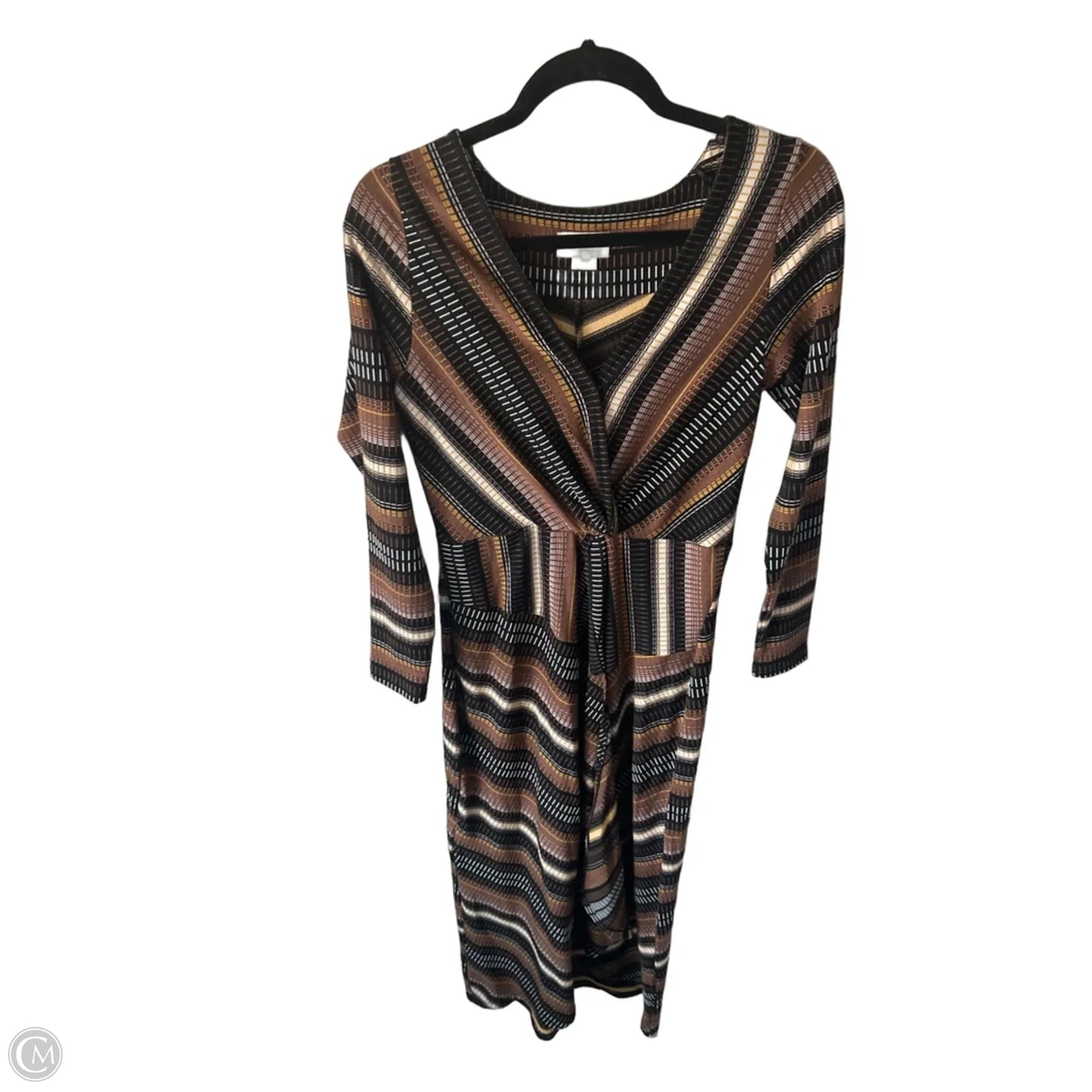 Dress Casual Midi By Maeve In Black & Brown, Size: S
