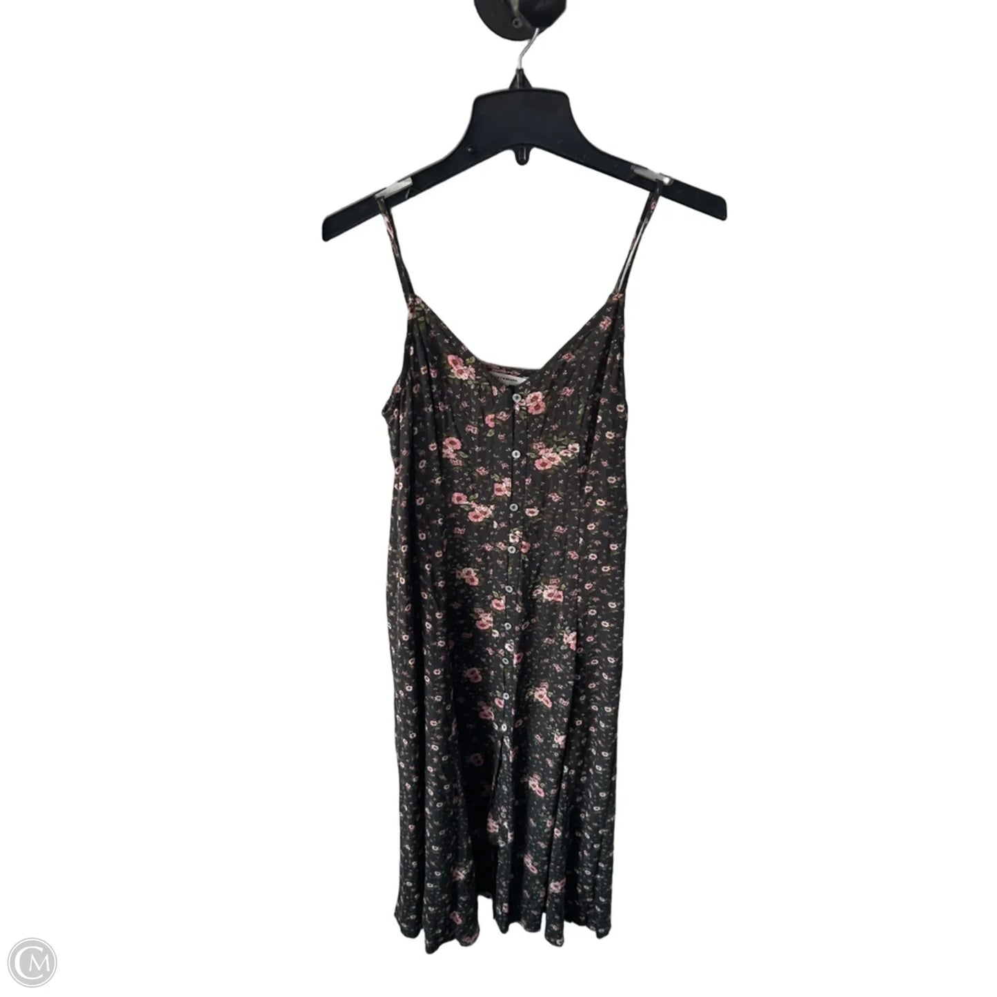 Dress Casual Midi By Lucky Brand In Black & Pink, Size: M