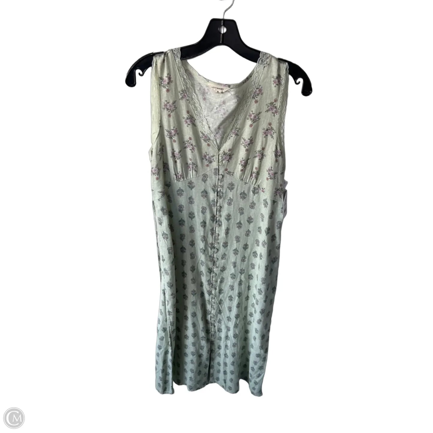 Dress Casual Midi By Lucky Brand In Green, Size: M
