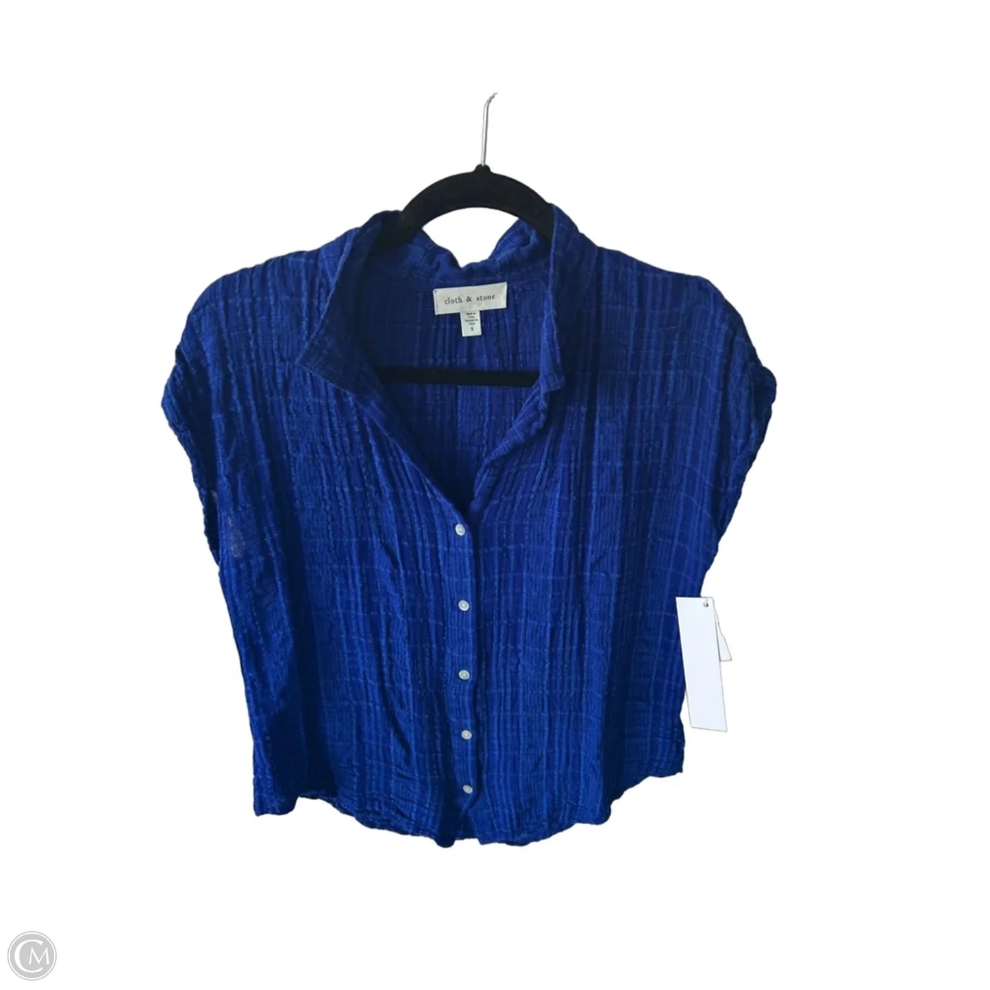 Top Short Sleeve By Cloth & Stone In Blue, Size: S