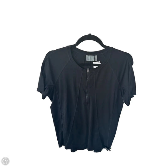 Athletic Top Short Sleeve By Athleta In Black, Size: L