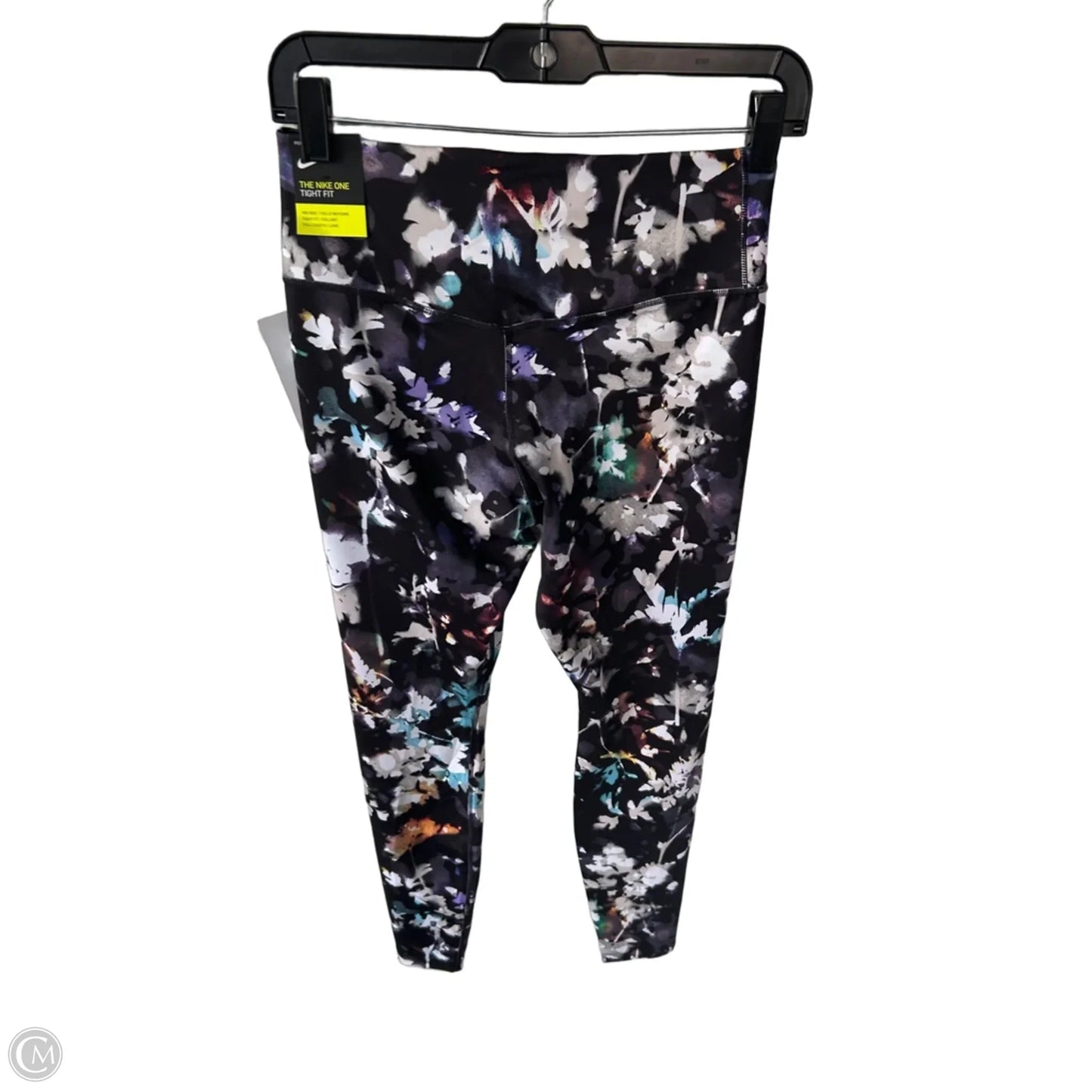 Athletic Leggings By Nike In Black & White, Size: 8