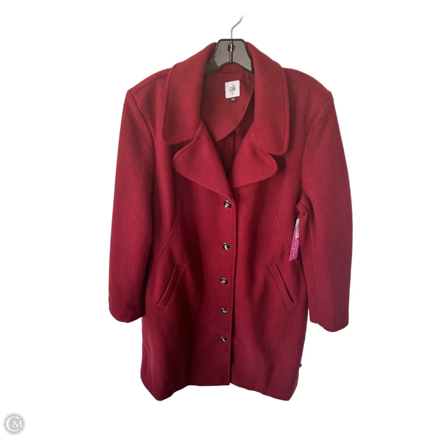 Coat Peacoat By Cabi In Red, Size: Xl