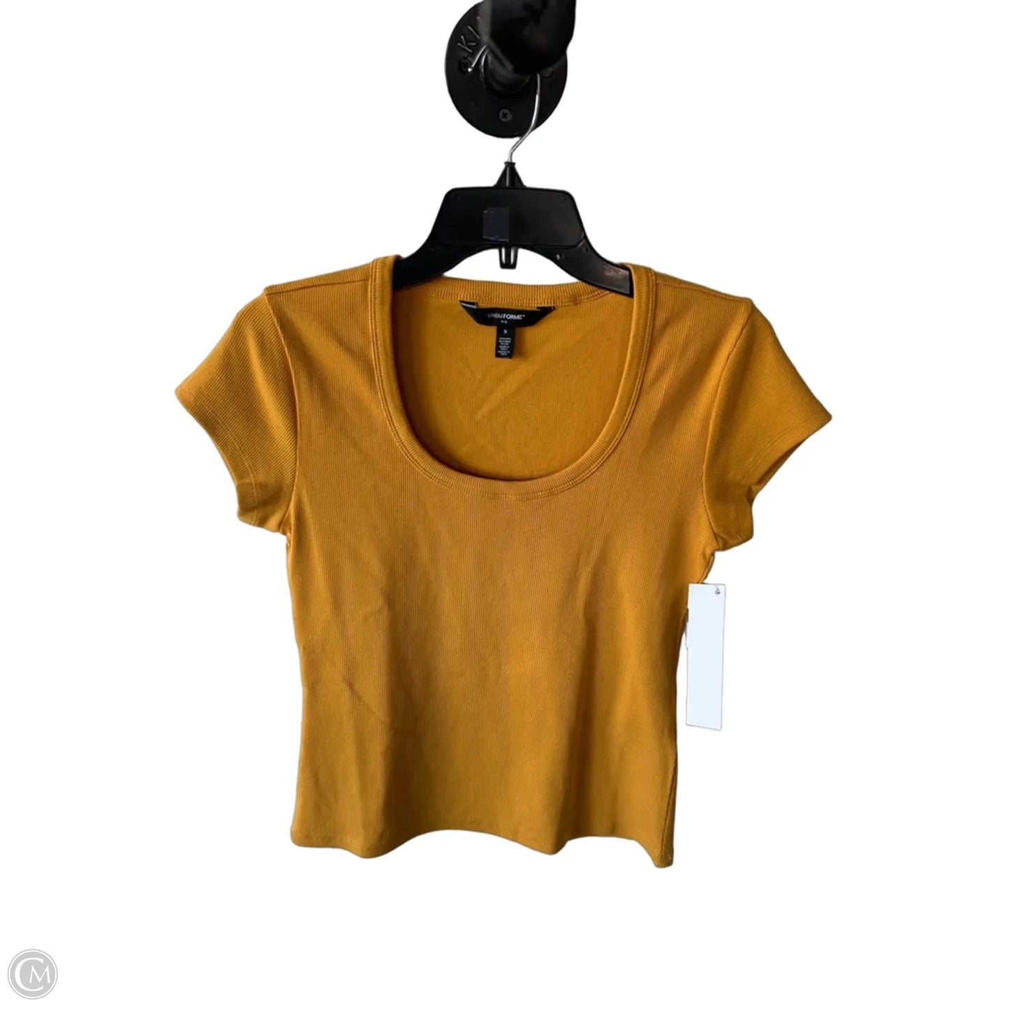 Top Short Sleeve By White House Black Market In Yellow, Size: S