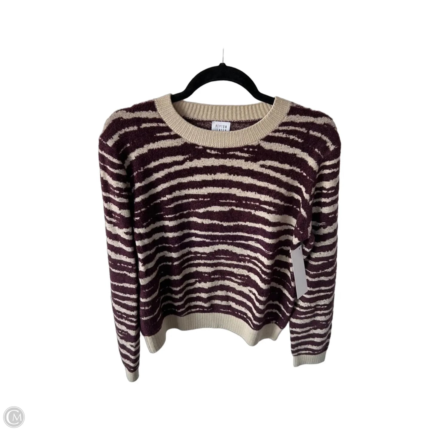 Sweater By Peyton Jensen In Purple & Tan, Size: S