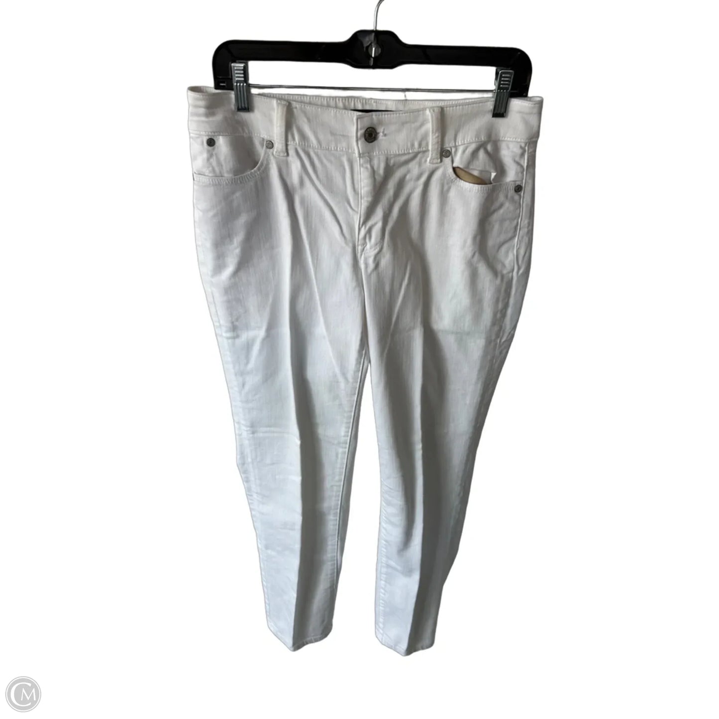 Jeans Boyfriend By Talbots In White Denim, Size: 4