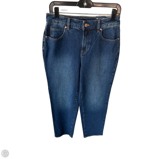 Jeans Straight By Talbots In Blue Denim, Size: 4