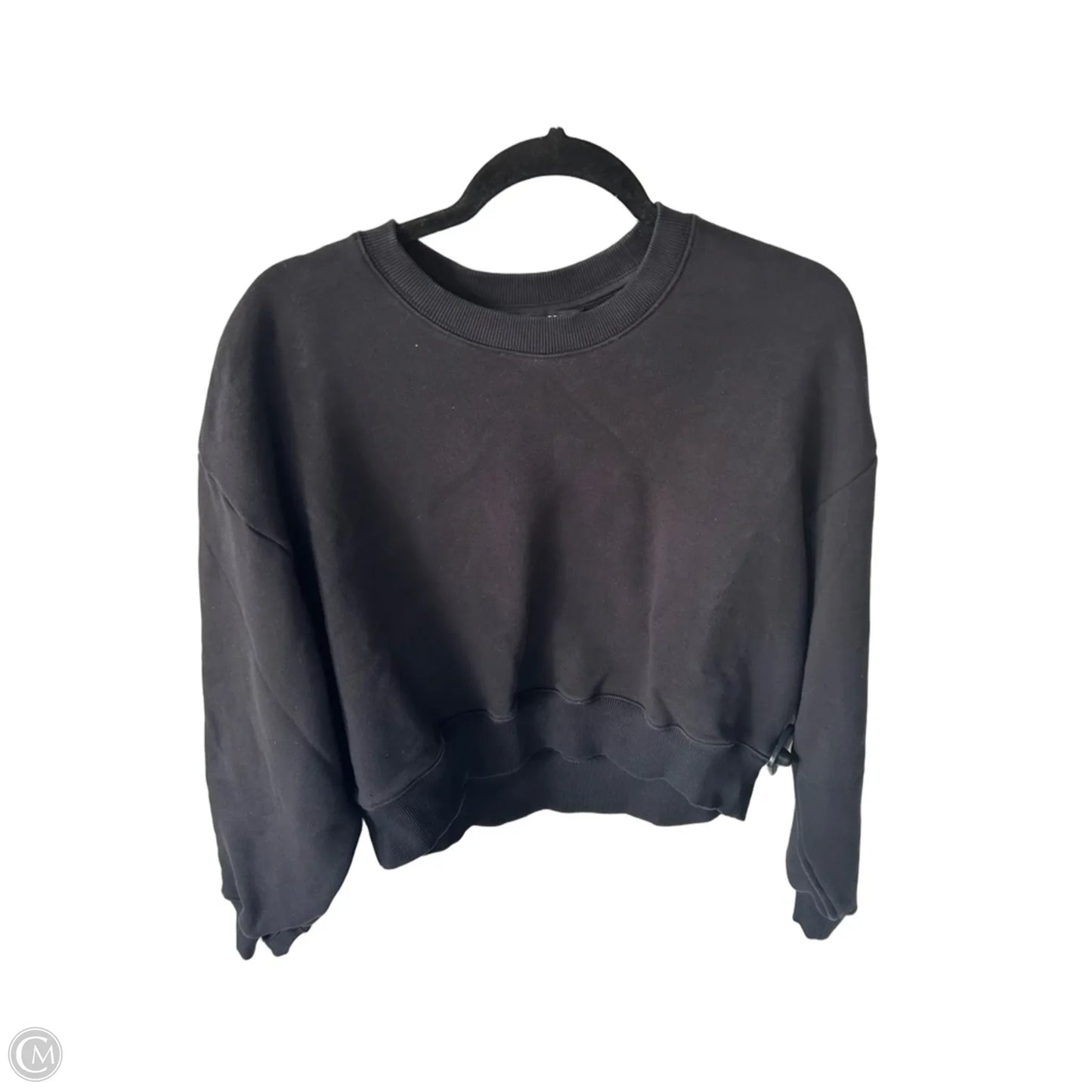 Athletic Sweatshirt Crewneck By Athleta In Black, Size: M