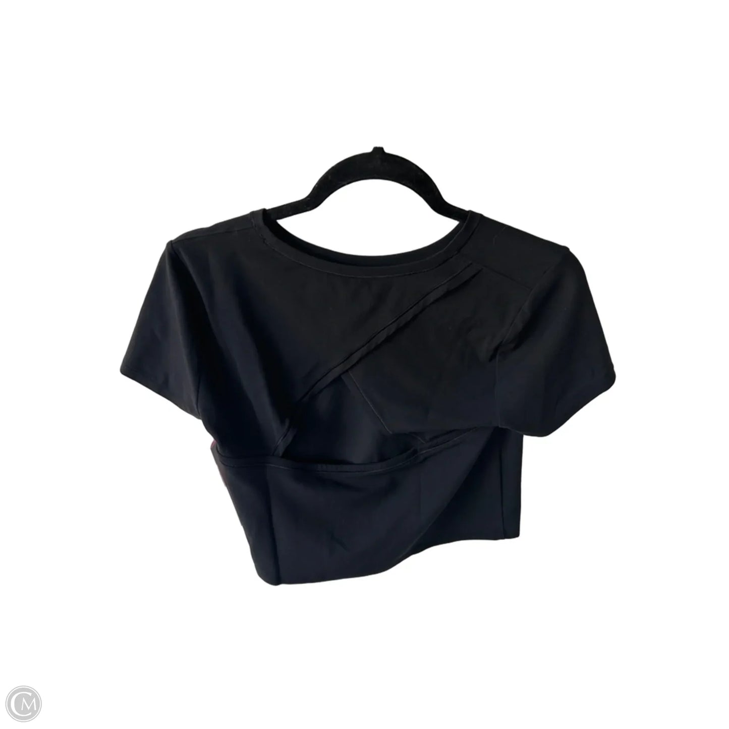 Athletic Top Short Sleeve By Athleta In Black, Size: M