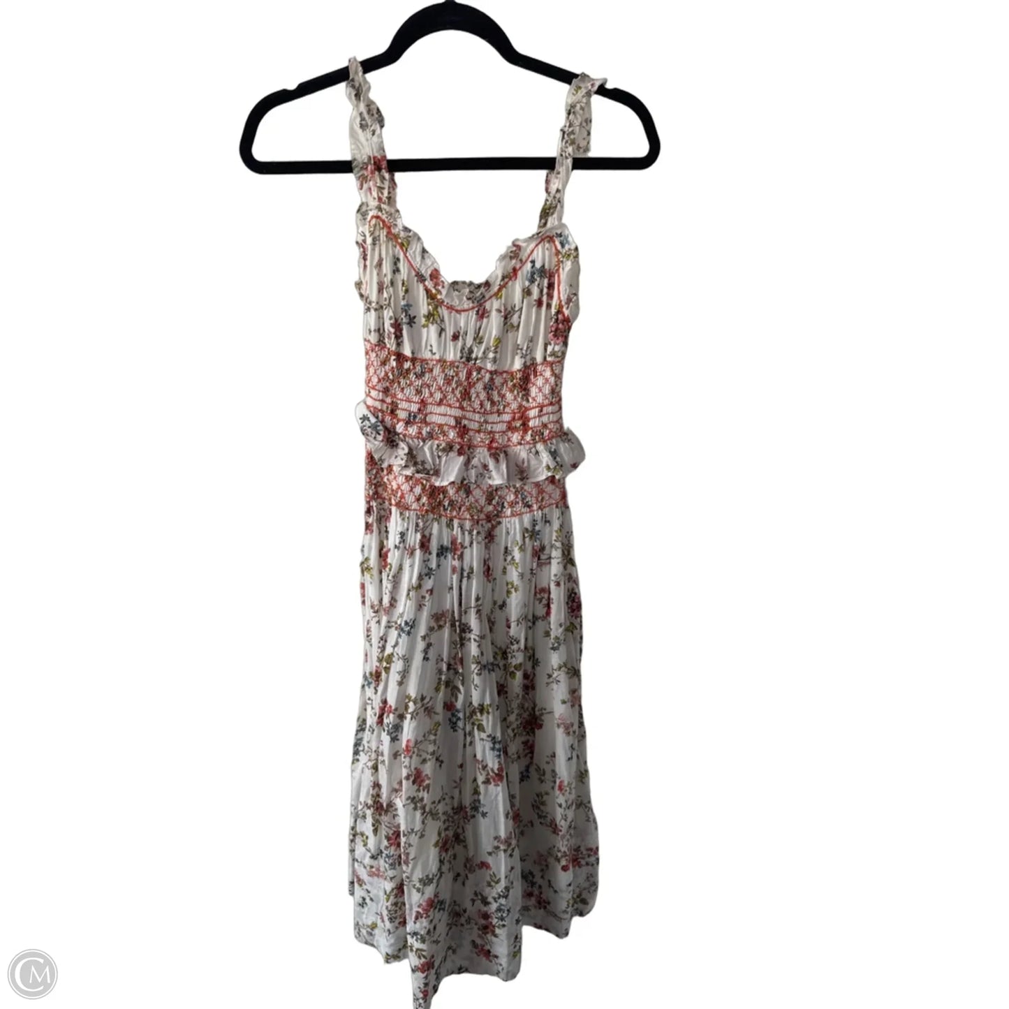 Dress Casual Midi By Pilcro In Orange & White, Size: Xxs