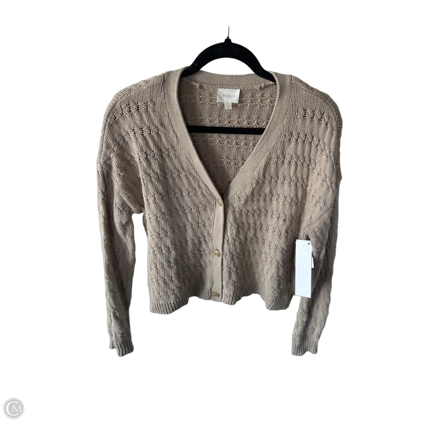 Sweater Cardigan By Cyrus In Tan, Size: S