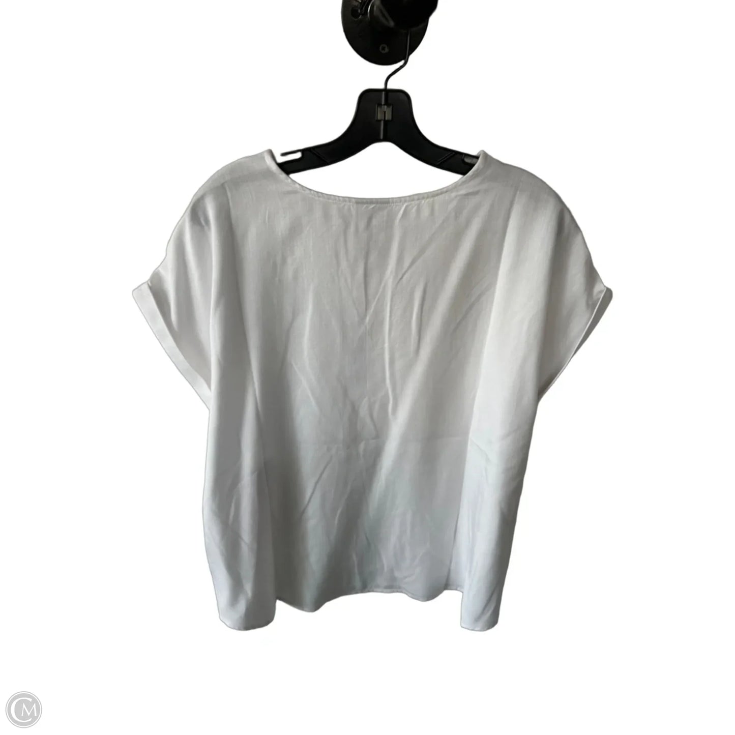 Top Short Sleeve By Chicos In White, Size: L