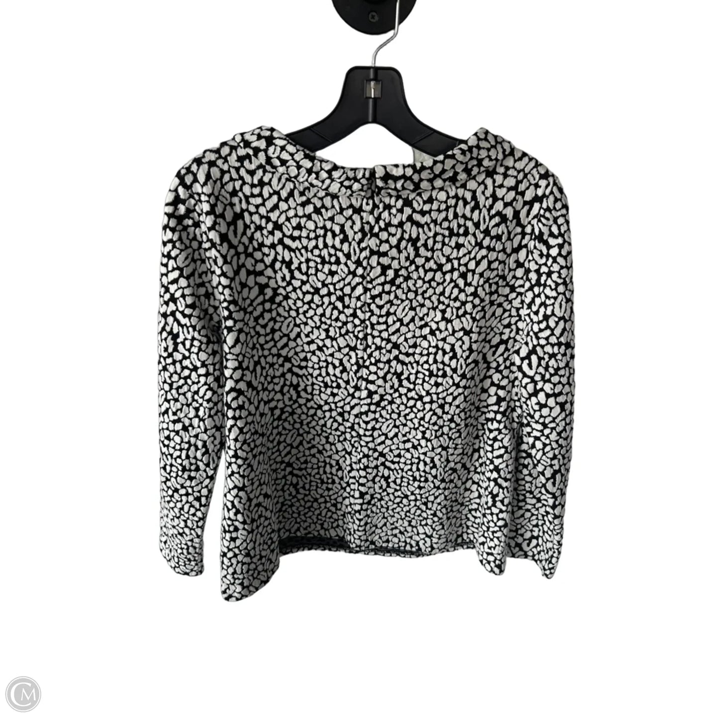 Top Long Sleeve By Talbots In Black & White, Size: Lp