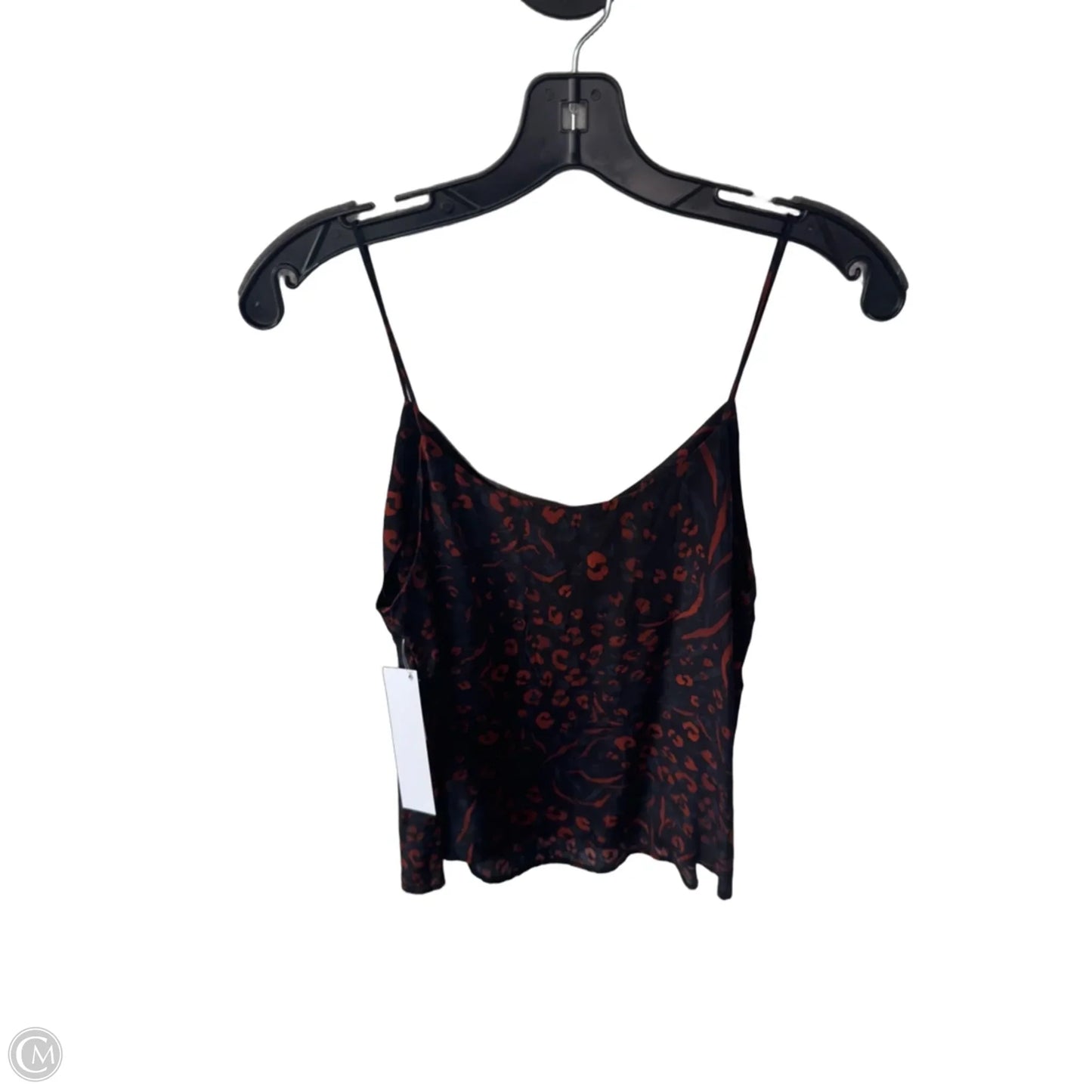 Top Sleeveless By Nine West Apparel In Black & Orange, Size: S