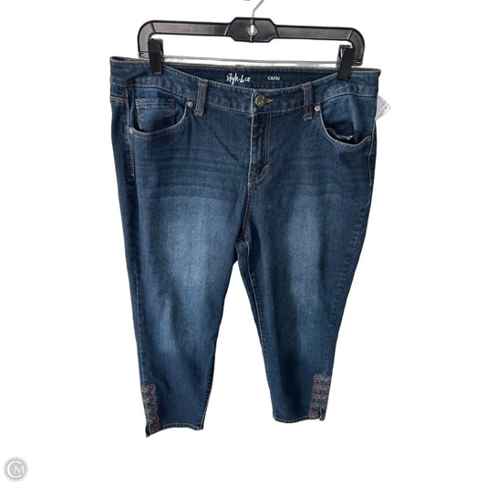 Capris By Style And Company In Blue Denim, Size: 12