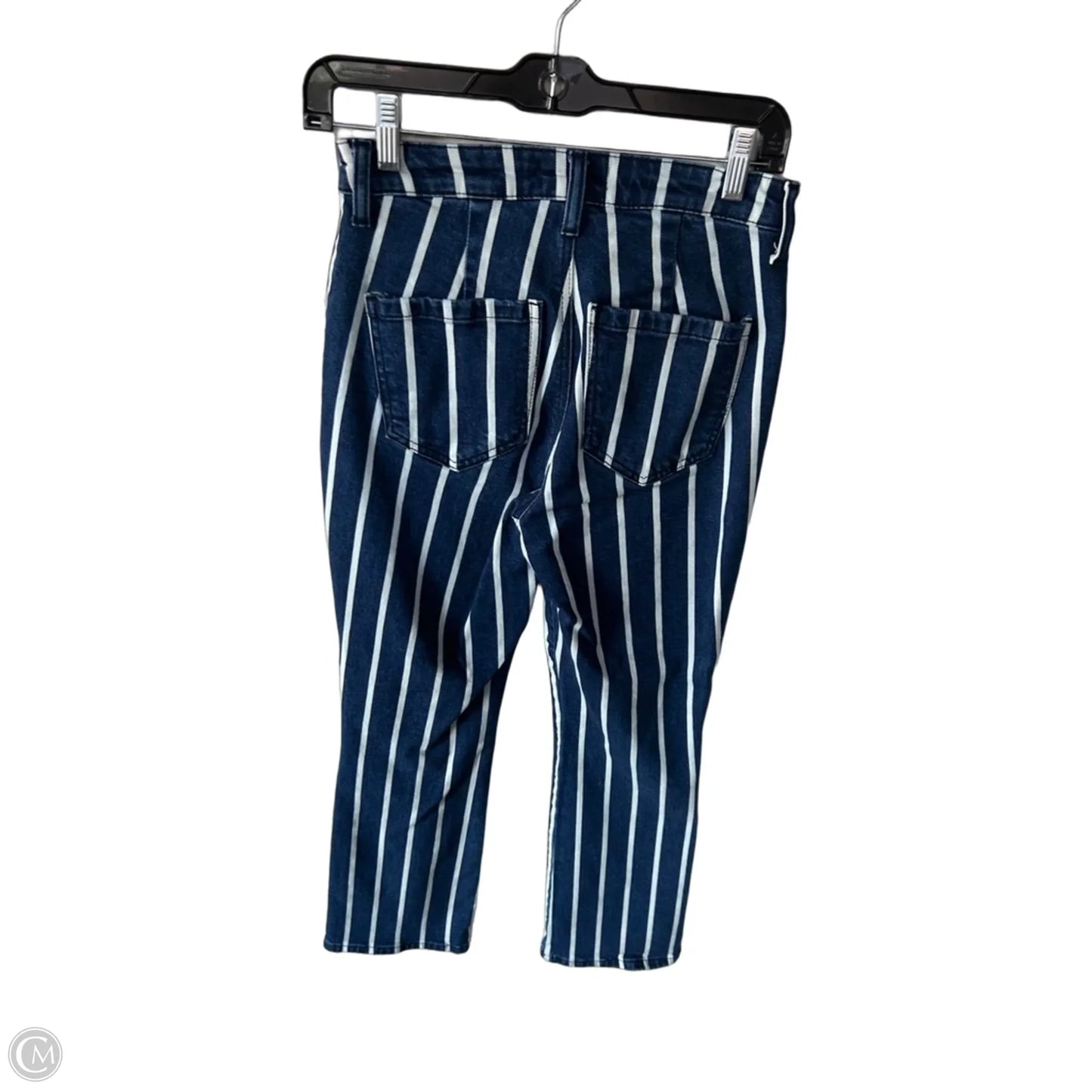 Jeans Boot Cut By Kut In Blue & White, Size: 0