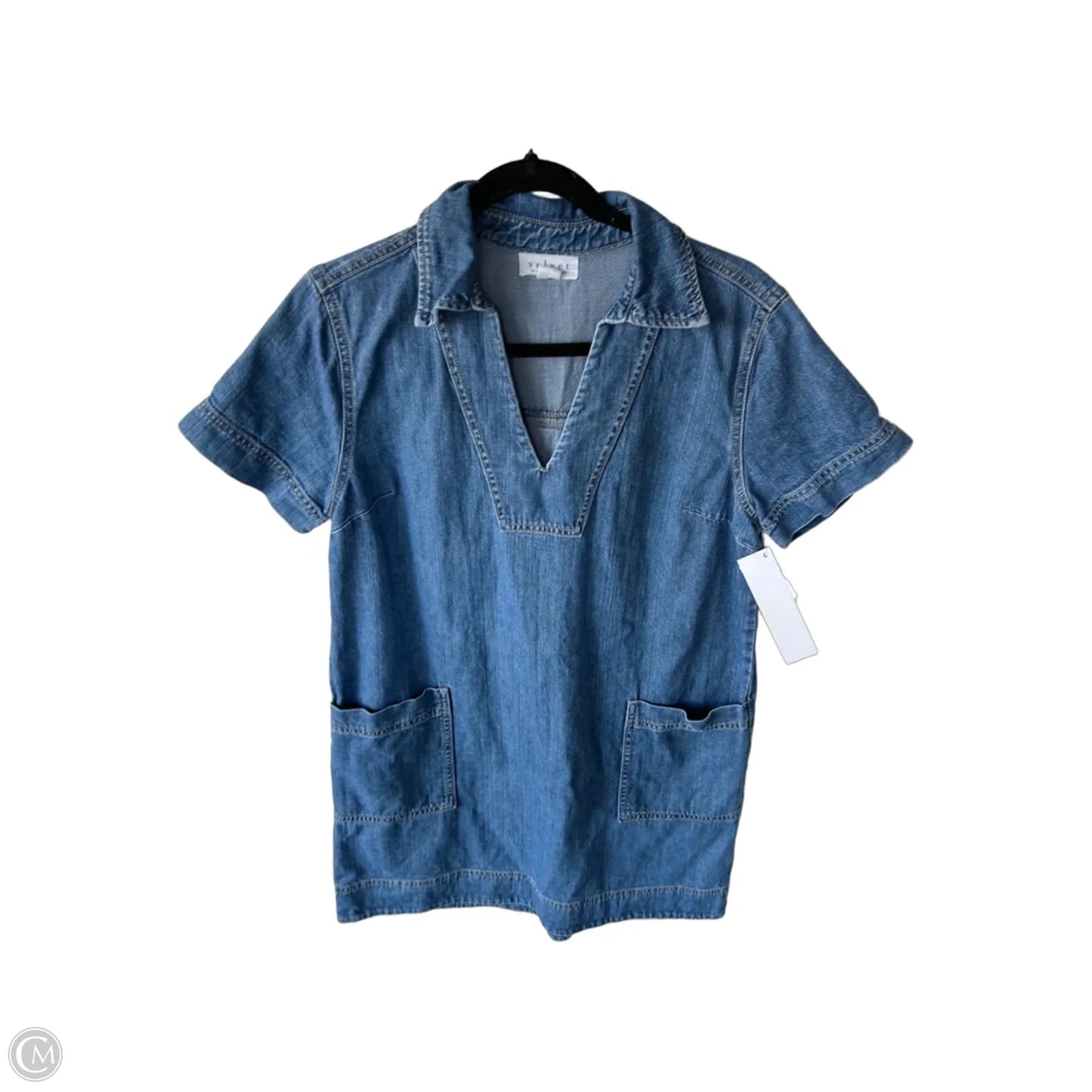 Dress Casual Short By Velvet By Graham & Spencer In Blue Denim, Size: M