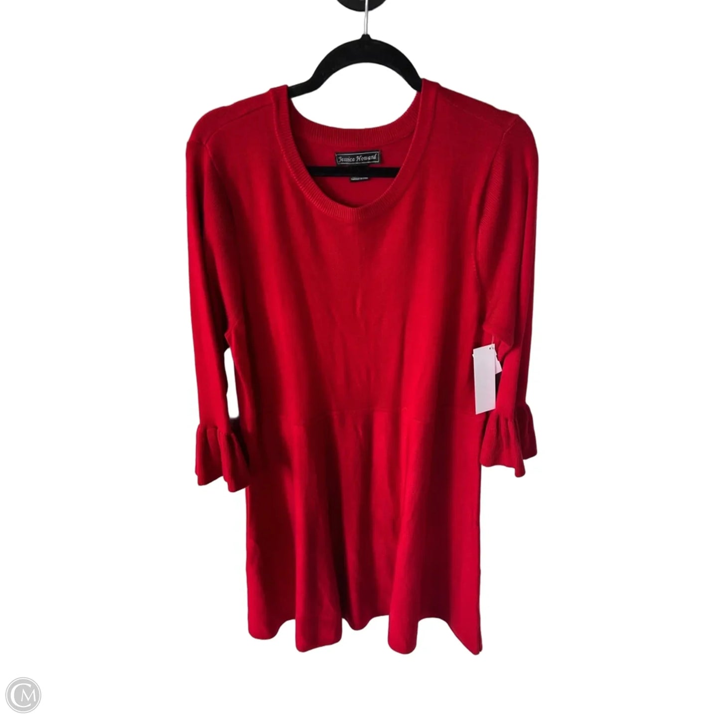 Dress Sweater By Jessica Howard In Red, Size: 2x