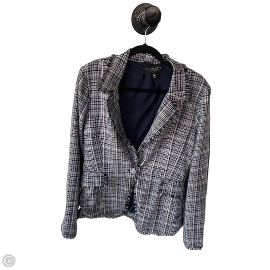Blazer By Laundry In Blue & White, Size: Xl