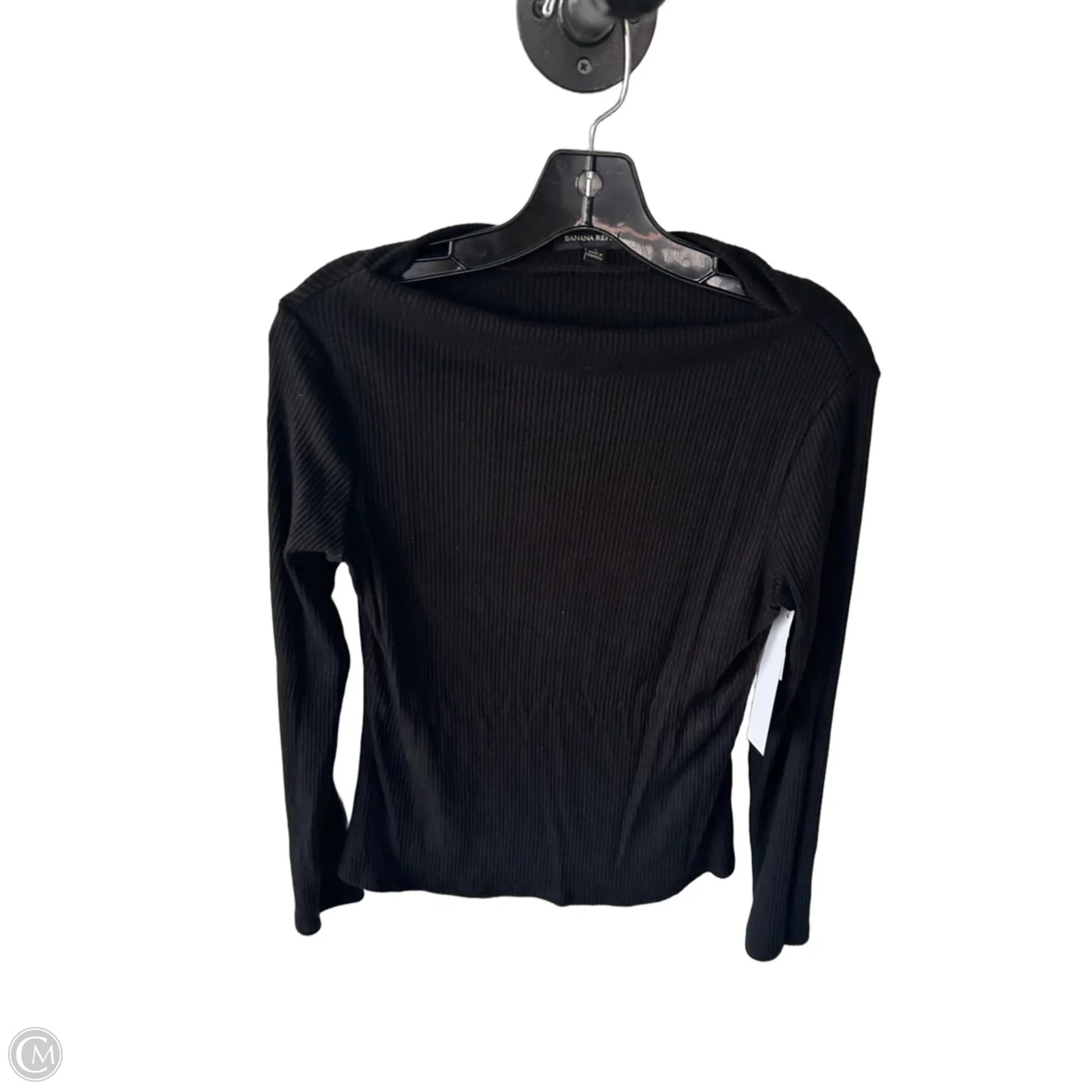 Top Long Sleeve By Banana Republic In Black, Size: S