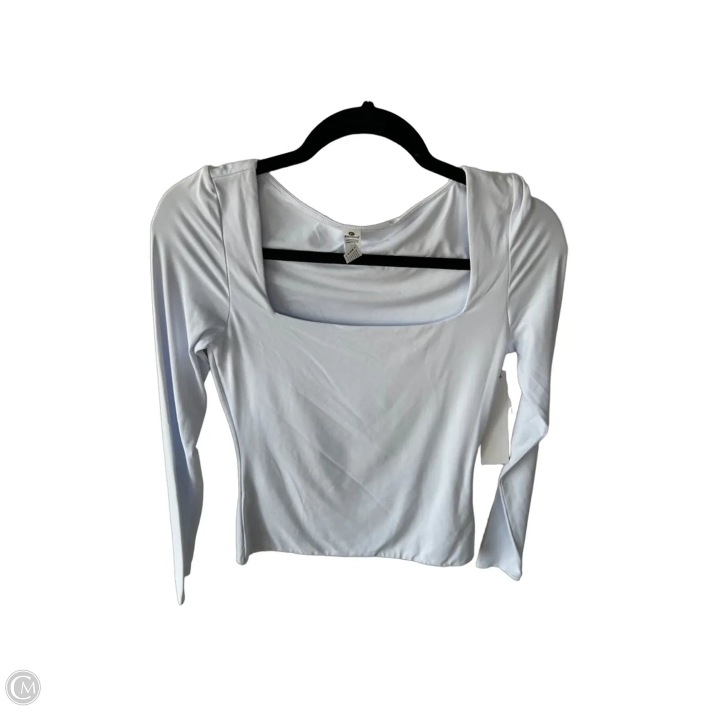 Athletic Top Long Sleeve Crewneck By 90 Degrees By Reflex In White, Size: S