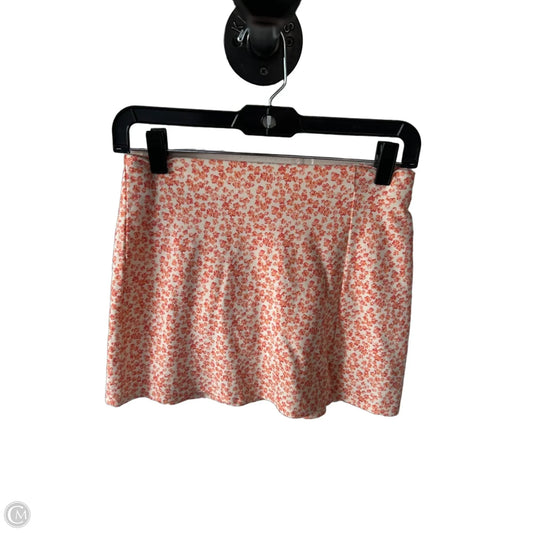 Skirt Mini & Short By American Eagle In Orange & White, Size: 0