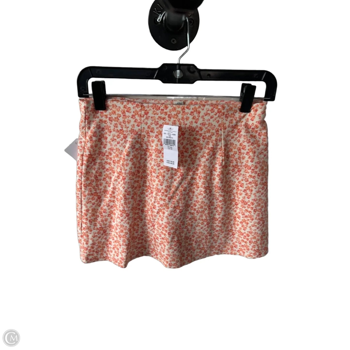 Skirt Mini & Short By American Eagle In Orange & White, Size: 0