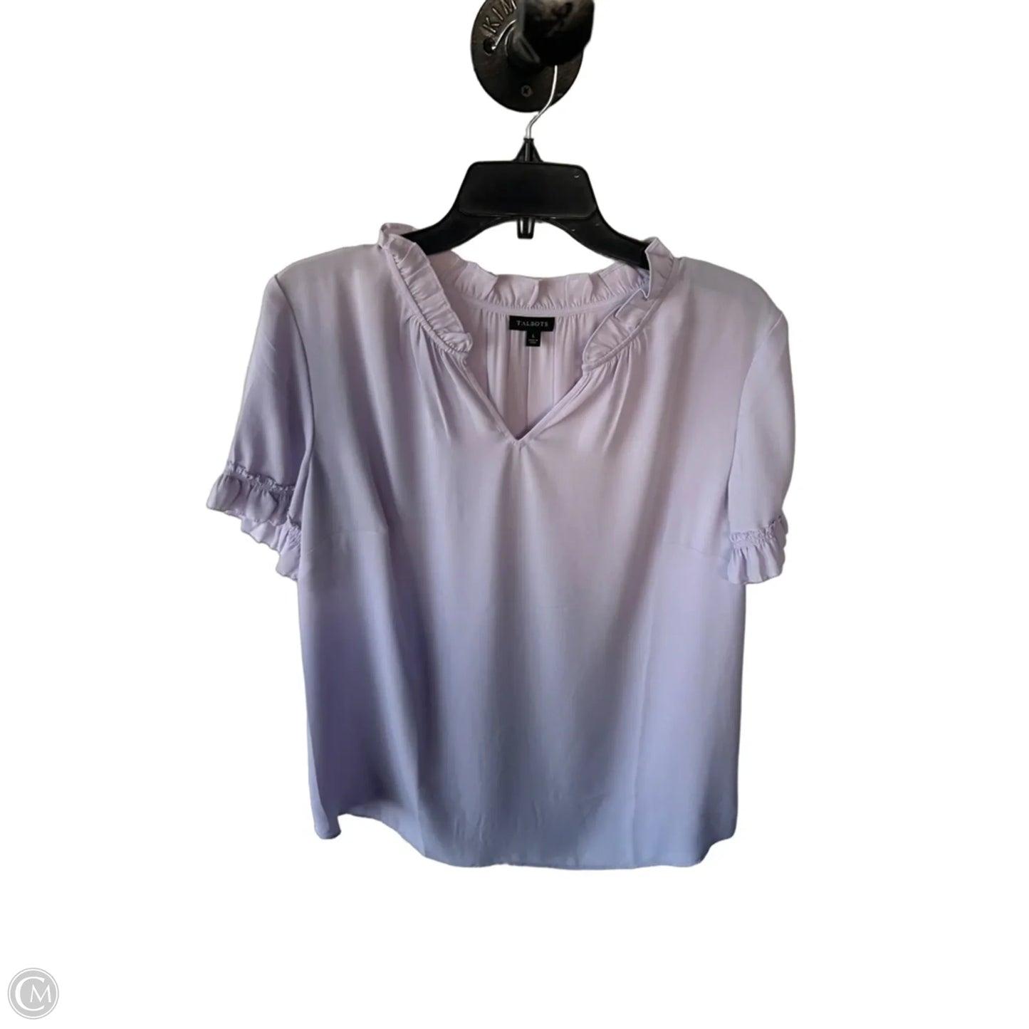 Top Short Sleeve By Talbots In Purple, Size: L