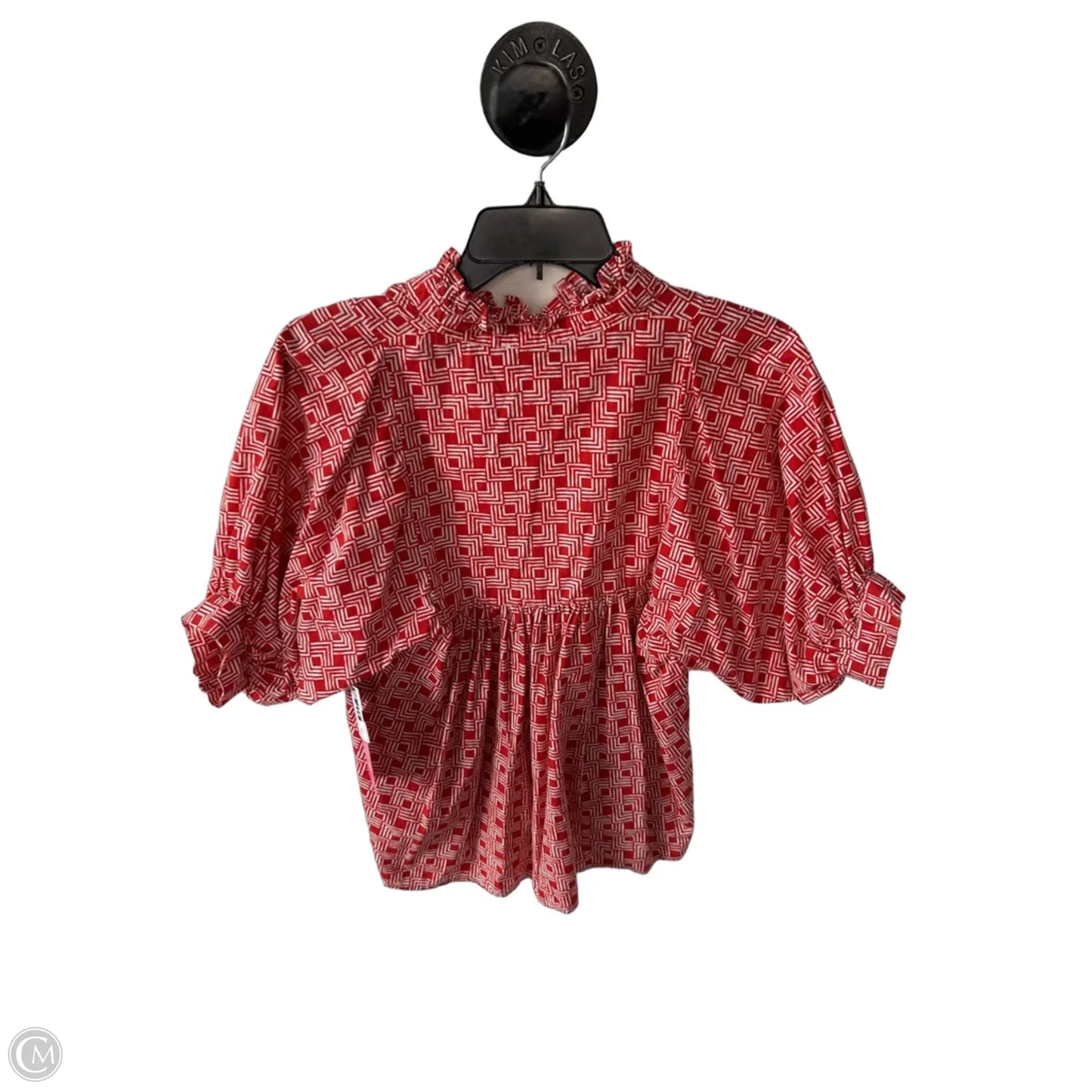 Top Short Sleeve By Cma In Red & White, Size: Xs