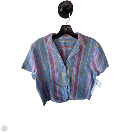 Top Short Sleeve By Frame In Blue & Red, Size: S