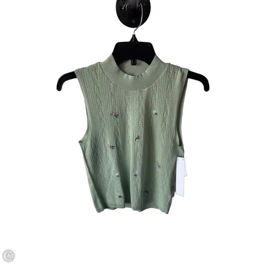 Vest Sweater By Zara In Green, Size: M