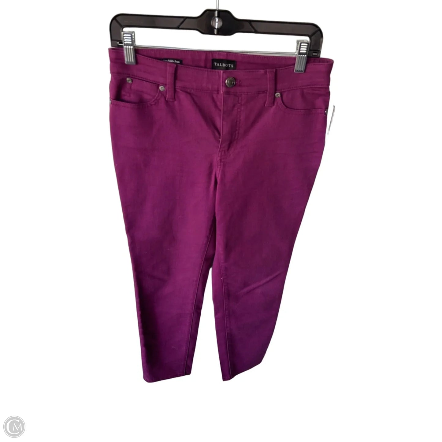 Jeans Skinny By Talbots In Purple Denim, Size: 4p