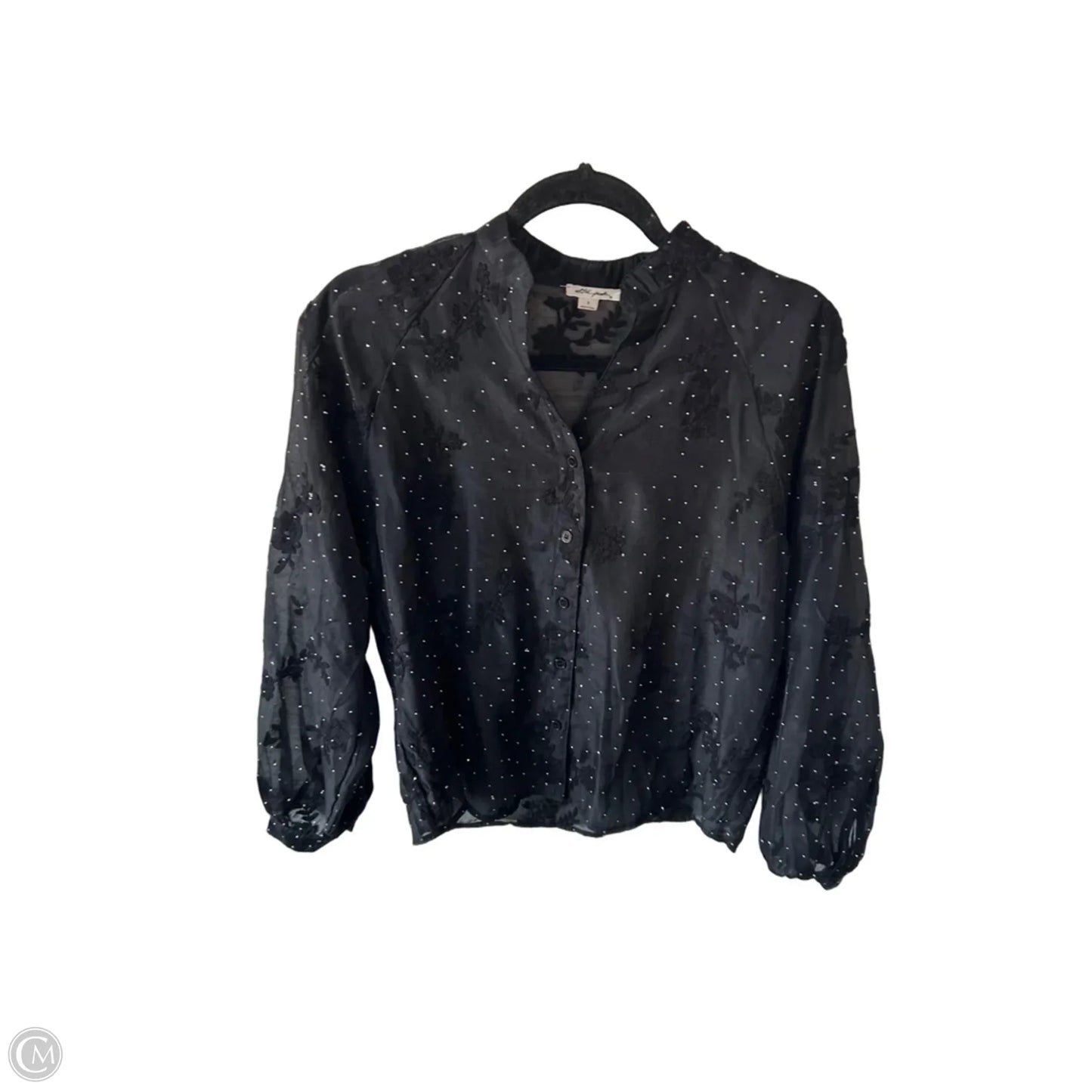 Top Long Sleeve By Ultra Pink In Black, Size: S