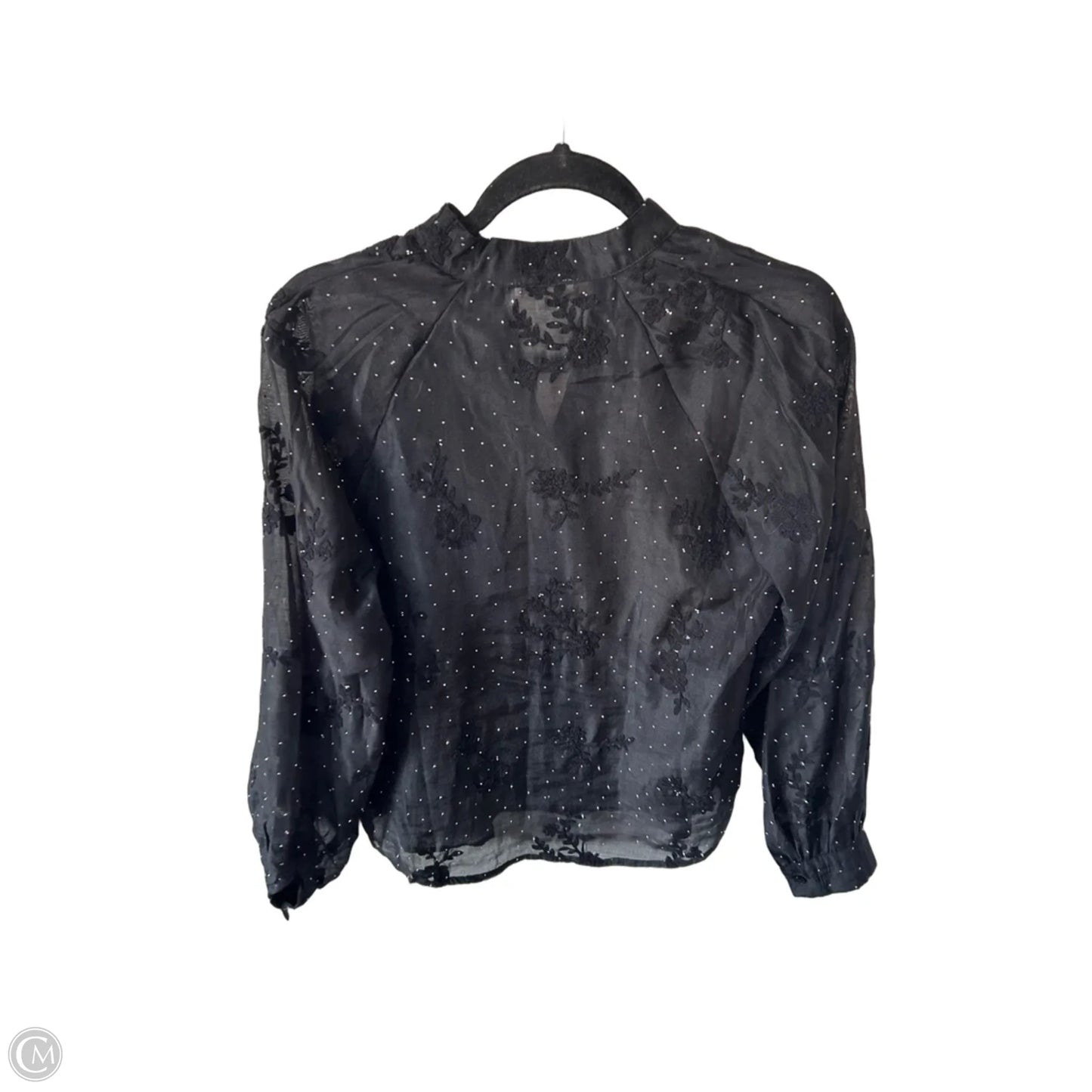 Top Long Sleeve By Ultra Pink In Black, Size: S