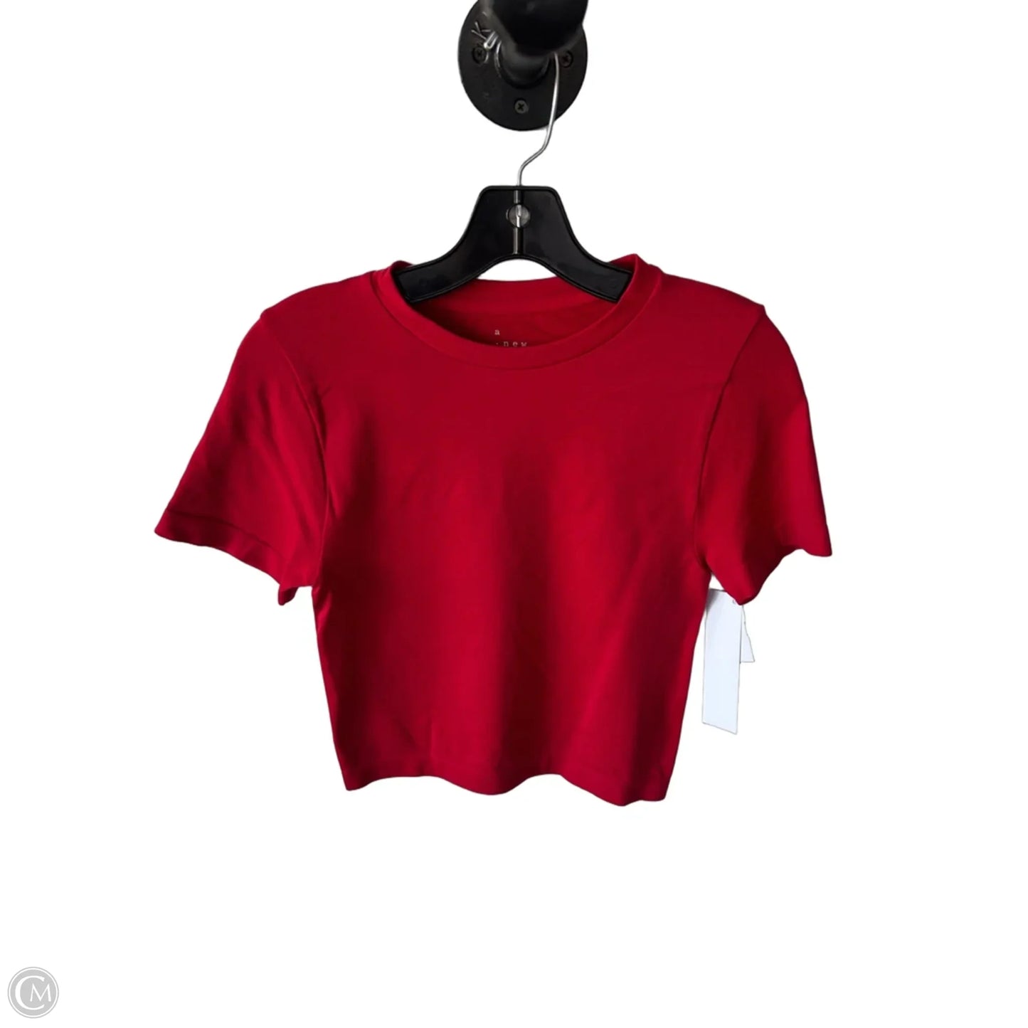 Top Short Sleeve Basic By A New Day In Red, Size: M