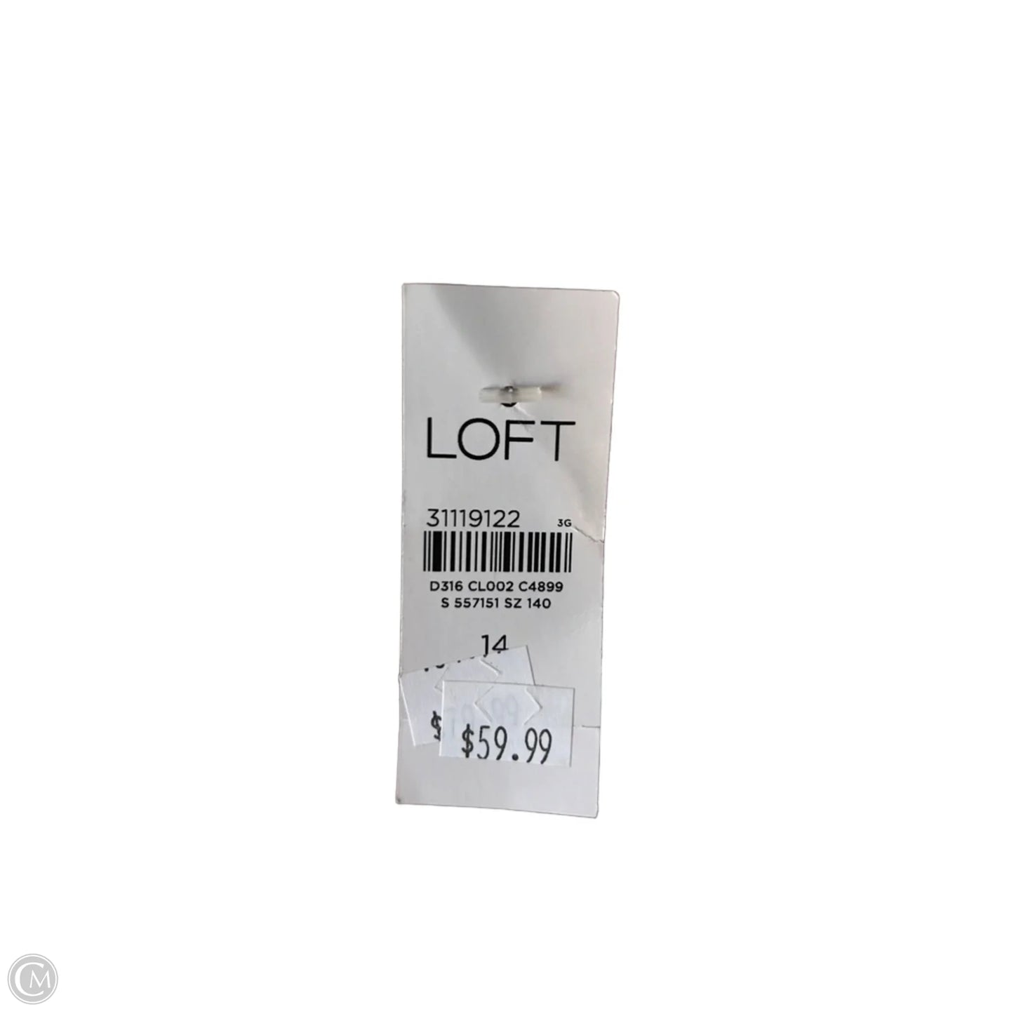 Dress Work By Loft In Black & White, Size: L