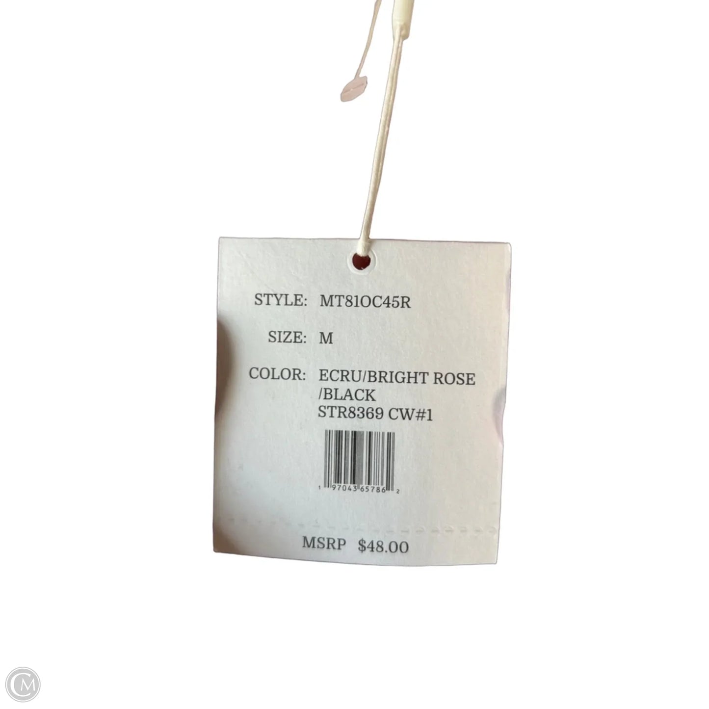 Top Long Sleeve By Zac And Rachel In Cream & Pink, Size: M